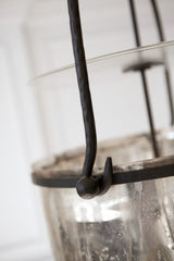 Lorford Smoke Bell Lykta — Chapman & Myers for Visual Comfort & Co. — Aged Iron with Mercury Glass detaljbild
