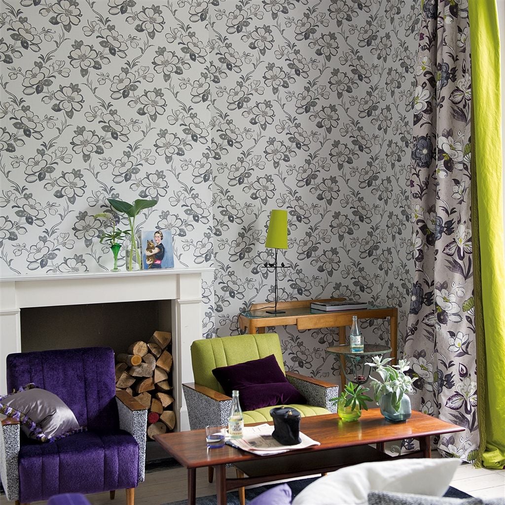 Lotus Flower Tapet — Designers Guild i miljö