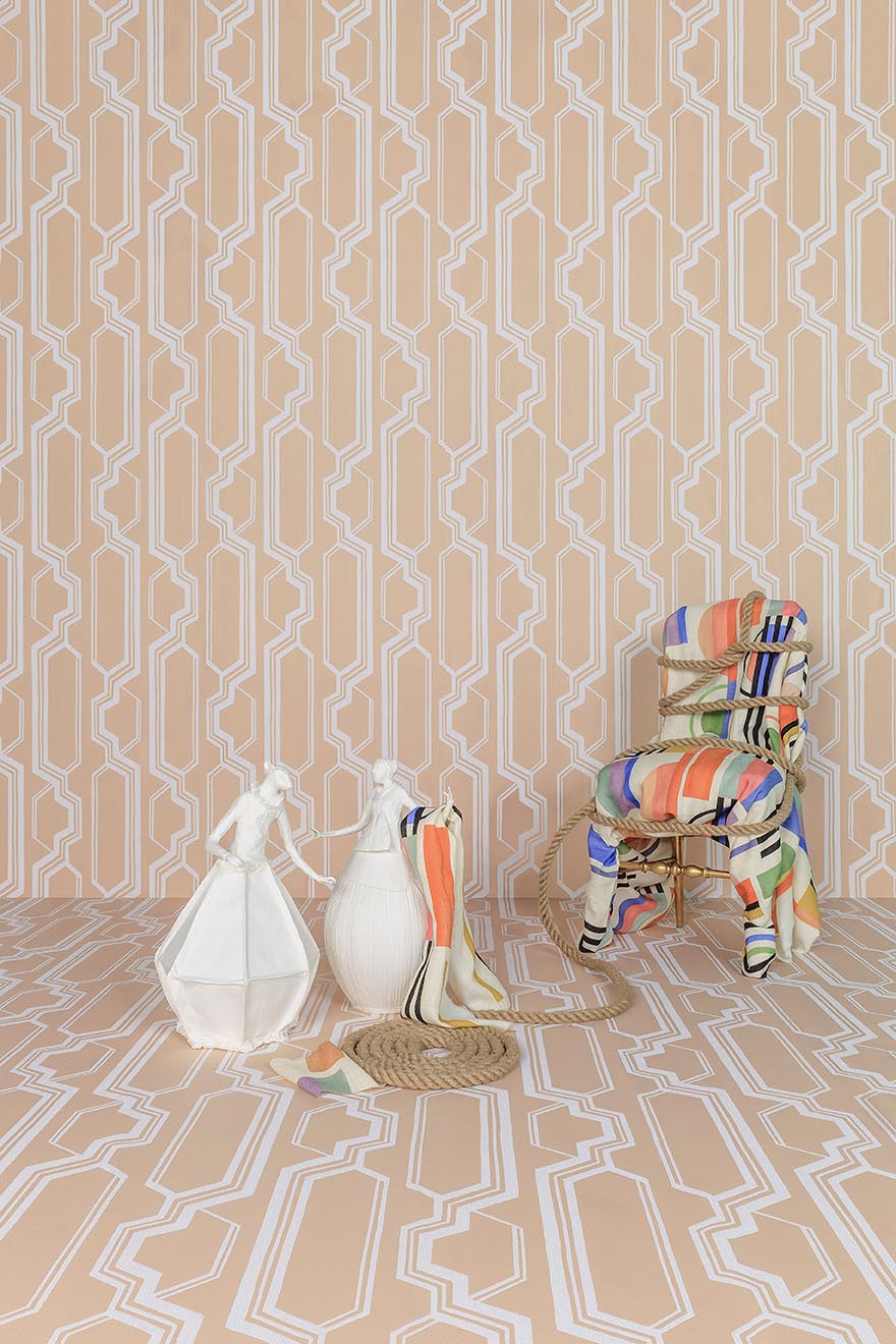 Mariinsky room setting — Pierre Frey wallpaper