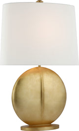 Mariza Medium Bordslampa — Visual Comfort — Gild with Linen Shade