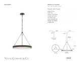 Matthew 24" Chandelier — Marie Flanigan for Visual Comfort & Co. dimension drawing