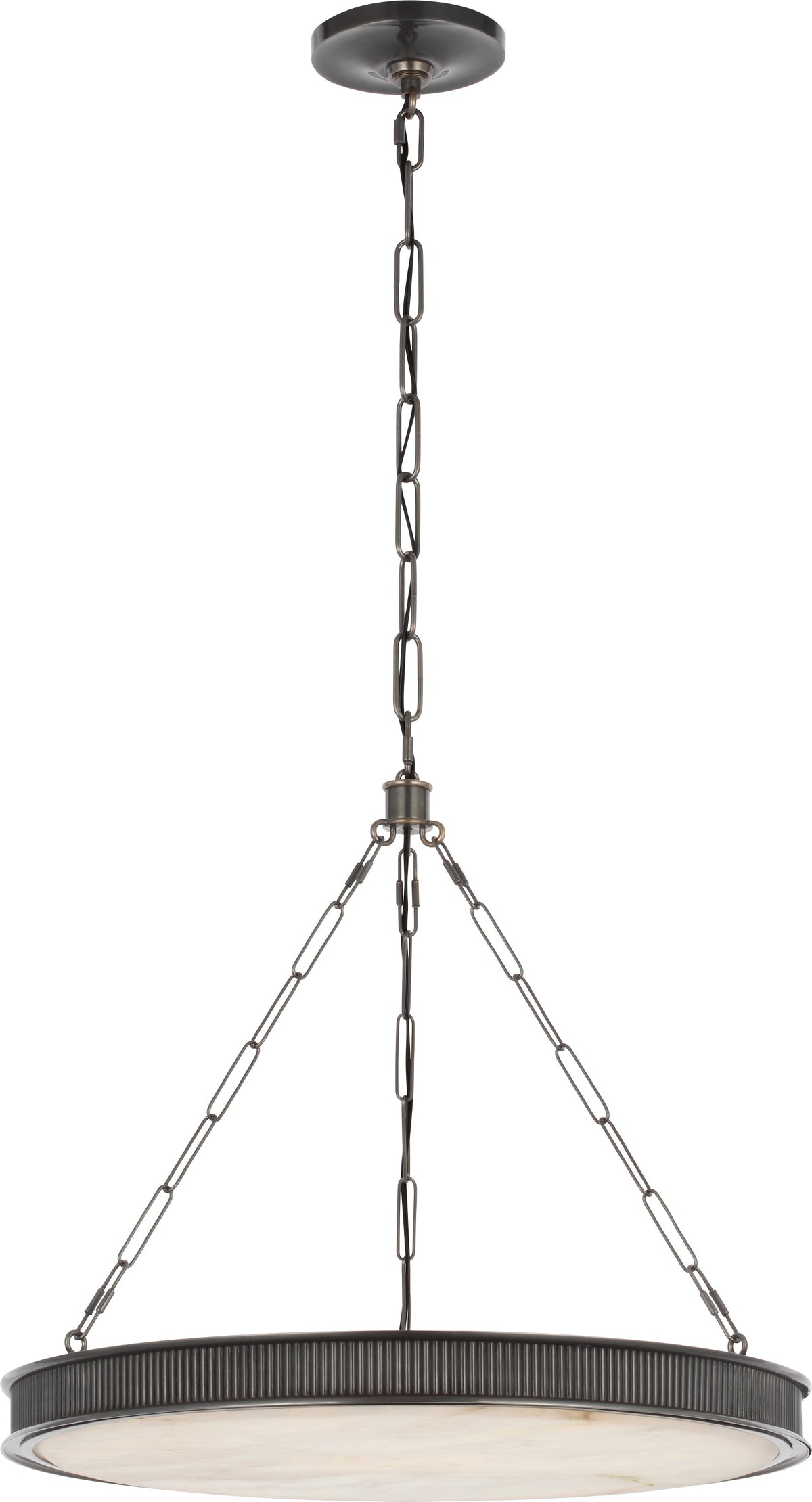 Matthew 24" Chandelier — Marie Flanigan for Visual Comfort & Co. — Bronze with Alabaster