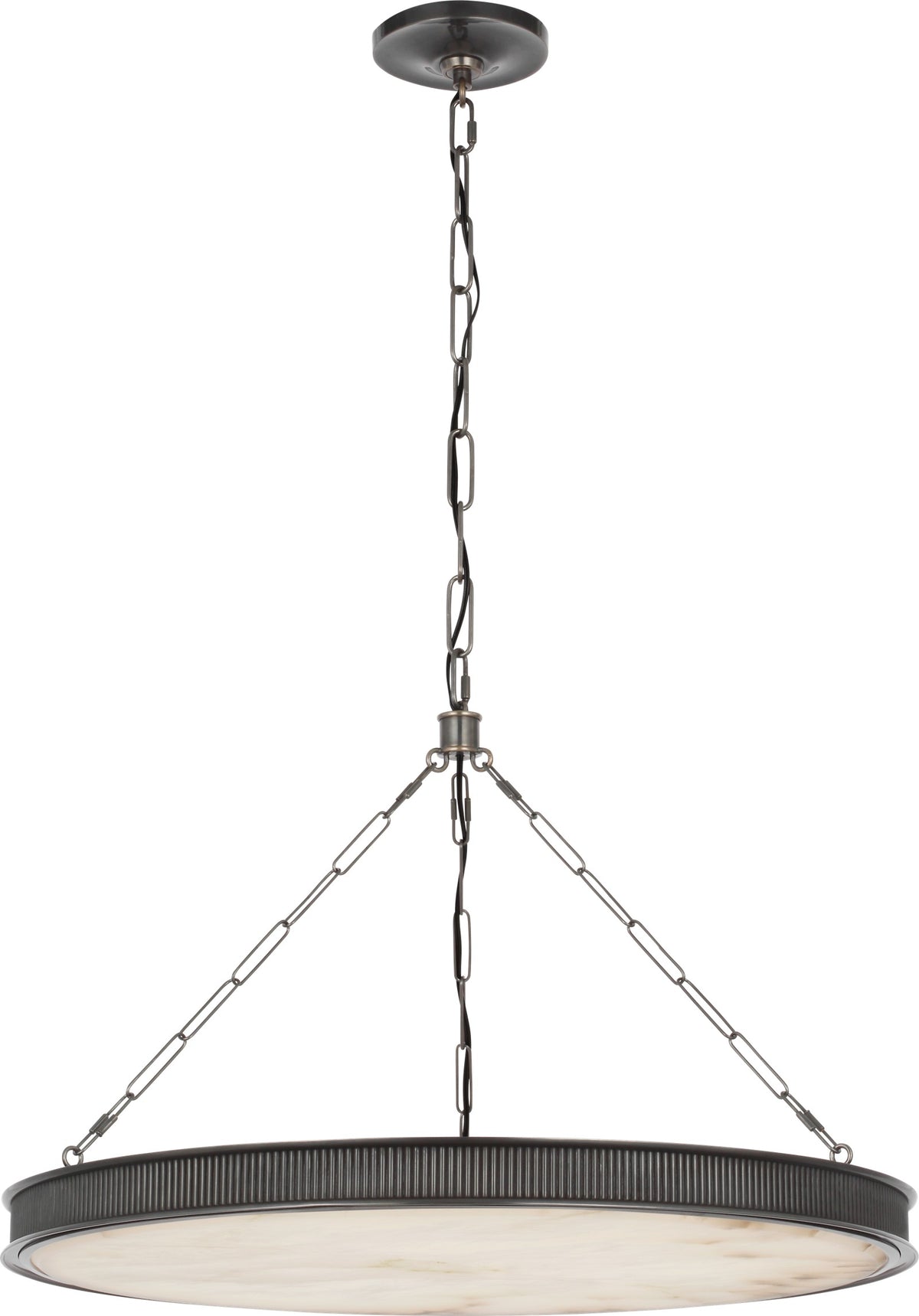 Matthew 30" Chandelier — Marie Flanigan for Visual Comfort & Co. — Bronze with Alabaster