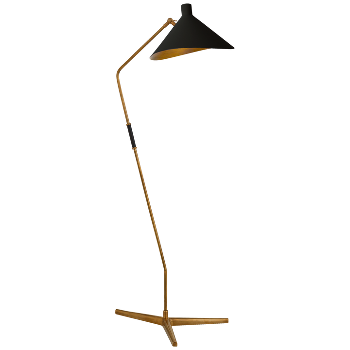 Mayotte Large Offset Golvlampa Antique-Burnished Brass