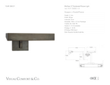 McClain 12" Hardwired Tavelbelysning — J. Randall Powers for Visual Comfort & Co. måttskiss