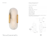 Melange 10" Elongated Wall Light — Kelly Wearstler for Visual Comfort & Co. dimension drawing