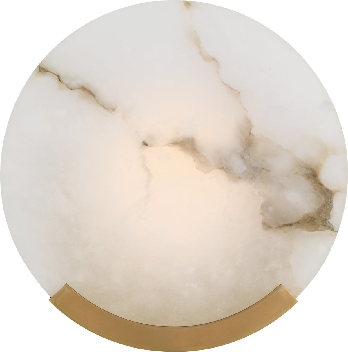 Melange 10" Vägglampa — Kelly Wearstler for Visual Comfort & Co. — Antique-Burnished Brass with Alabaster