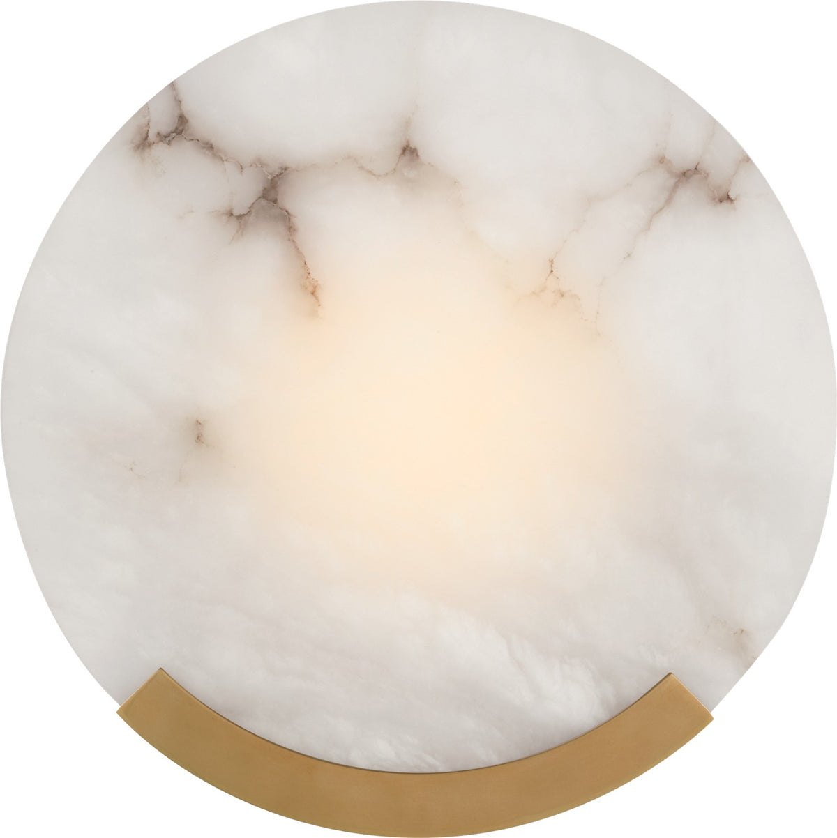 Melange 13" Vägglampa — Kelly Wearstler for Visual Comfort & Co. — Antique-Burnished Brass with Alabaster