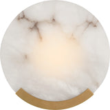 Melange 13" Vägglampa — Kelly Wearstler for Visual Comfort & Co. — Antique-Burnished Brass with Alabaster