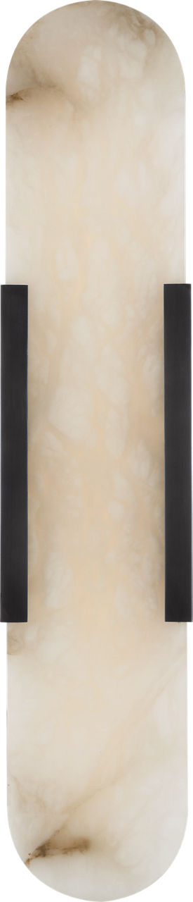 Melange 20" Elongated Wall Light — Kelly Wearstler for Visual Comfort & Co. — Bronze with Alabaster