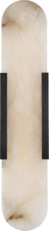 Melange 20" Elongated Wall Light — Kelly Wearstler for Visual Comfort & Co. — Bronze with Alabaster