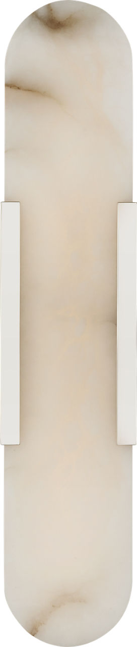Melange 20" Elongated Wall Light — Kelly Wearstler for Visual Comfort & Co. — Polished Nickel with Alabaster