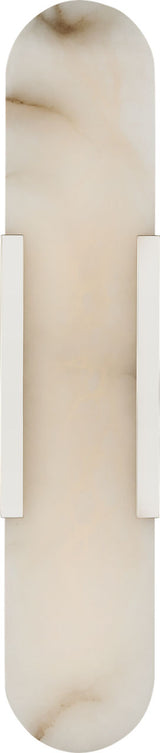 Melange 20" Elongated Wall Light — Kelly Wearstler for Visual Comfort & Co. — Polished Nickel with Alabaster