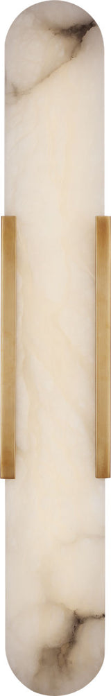 Melange 28" Elongated Wall Light — Kelly Wearstler for Visual Comfort & Co. — Antique-Burnished Brass with Alabaster
