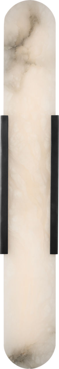 Melange 28" Elongated Wall Light — Kelly Wearstler for Visual Comfort & Co. — Bronze with Alabaster