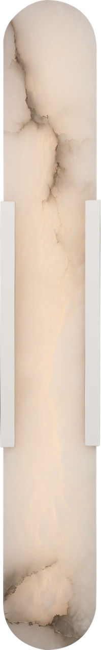 Melange 28" Elongated Wall Light — Kelly Wearstler for Visual Comfort & Co. — Polished Nickel with Alabaster