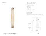 Melange 28" Elongated Wall Light — Kelly Wearstler for Visual Comfort & Co. dimension drawing