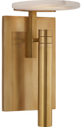 Melange Floating Disc Wall Light — Kelly Wearstler for Visual Comfort & Co. — Antique-Burnished Brass with Alabaster