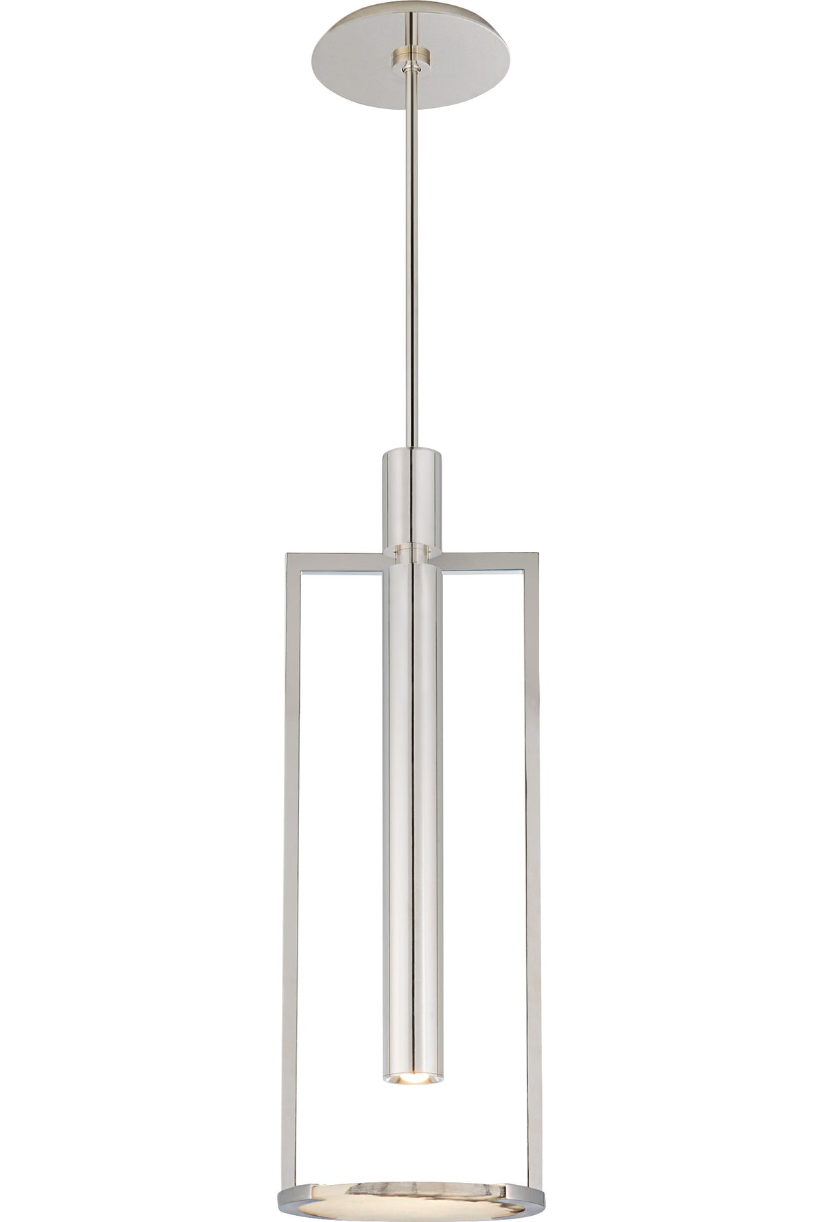 Melange Takpendel Medium — Kelly Wearstler for Visual Comfort & Co. — Polished Nickel with Alabaster