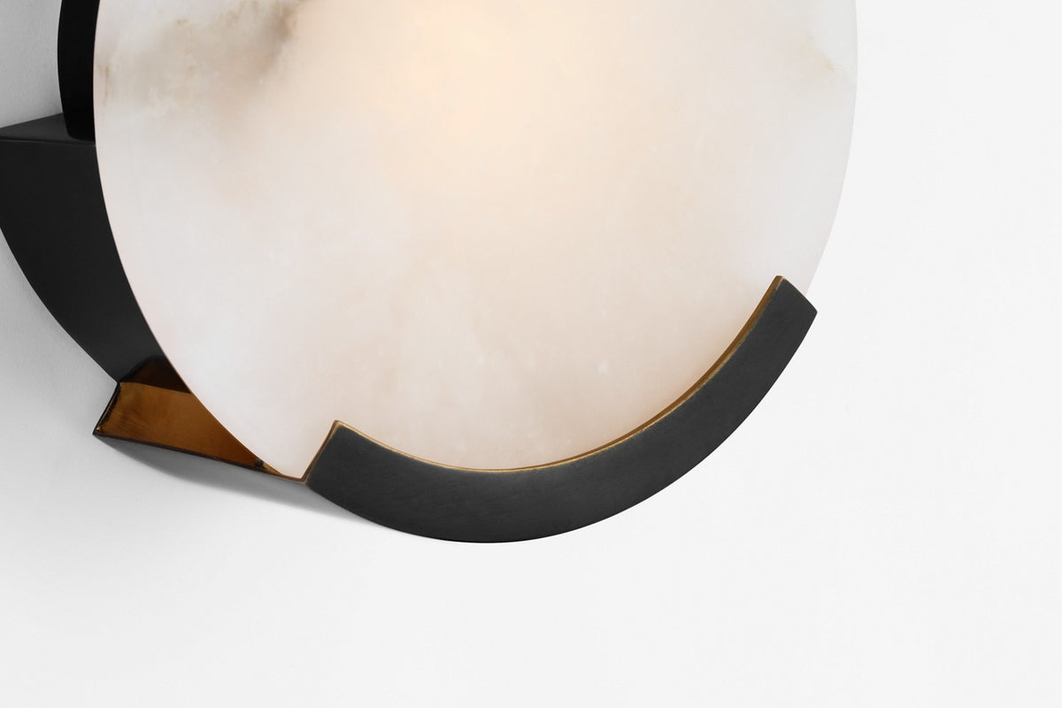 Melange Vägglampa — Kelly Wearstler for Visual Comfort & Co. — Bronze with Alabaster detaljbild