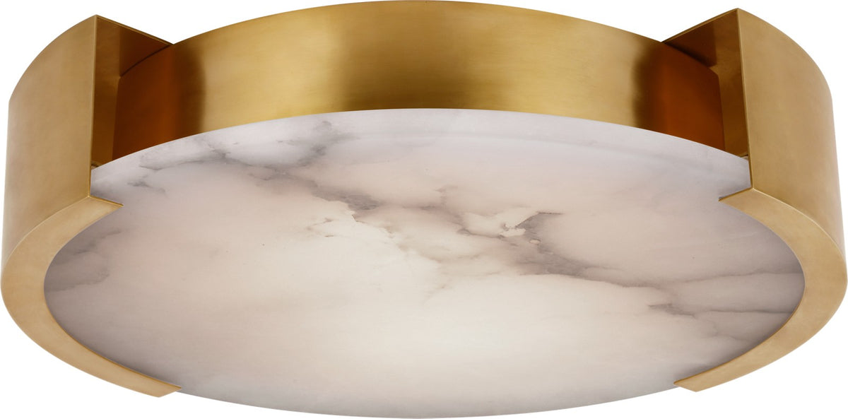 Melange X-Large Flush Mount — Kelly Wearstler for Visual Comfort & Co. — Antique-Burnished Brass with Alabaster