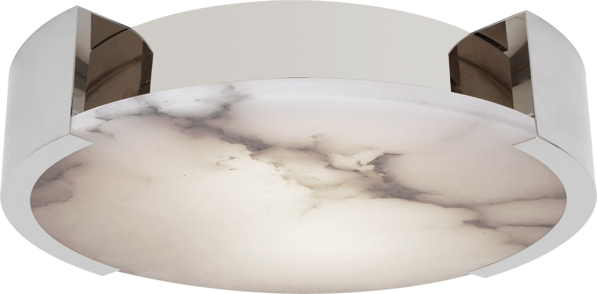 Melange X-Large Flush Mount — Kelly Wearstler for Visual Comfort & Co. — Polished Nickel with Alabaster