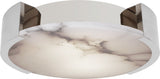 Melange X-Large Flush Mount — Kelly Wearstler for Visual Comfort & Co. — Polished Nickel with Alabaster