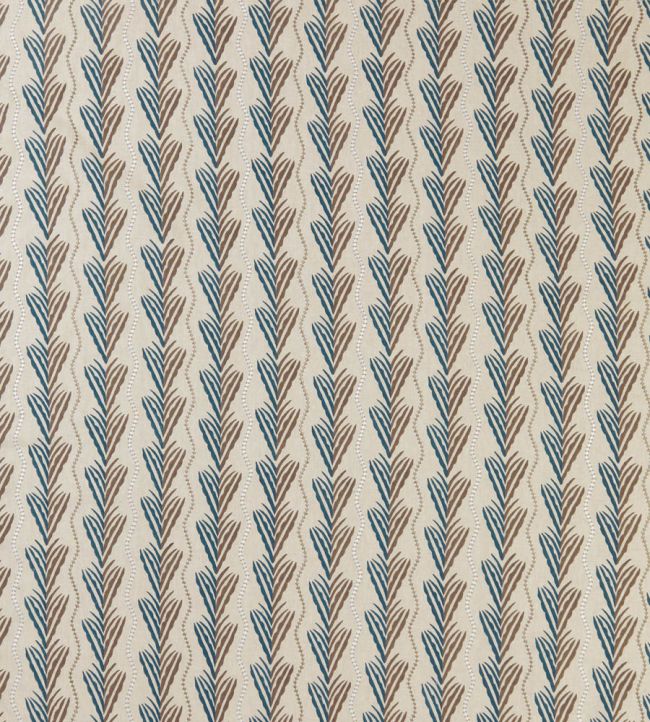 Nina Campbell Meridor Tygprov - Indigo/Chocolate
