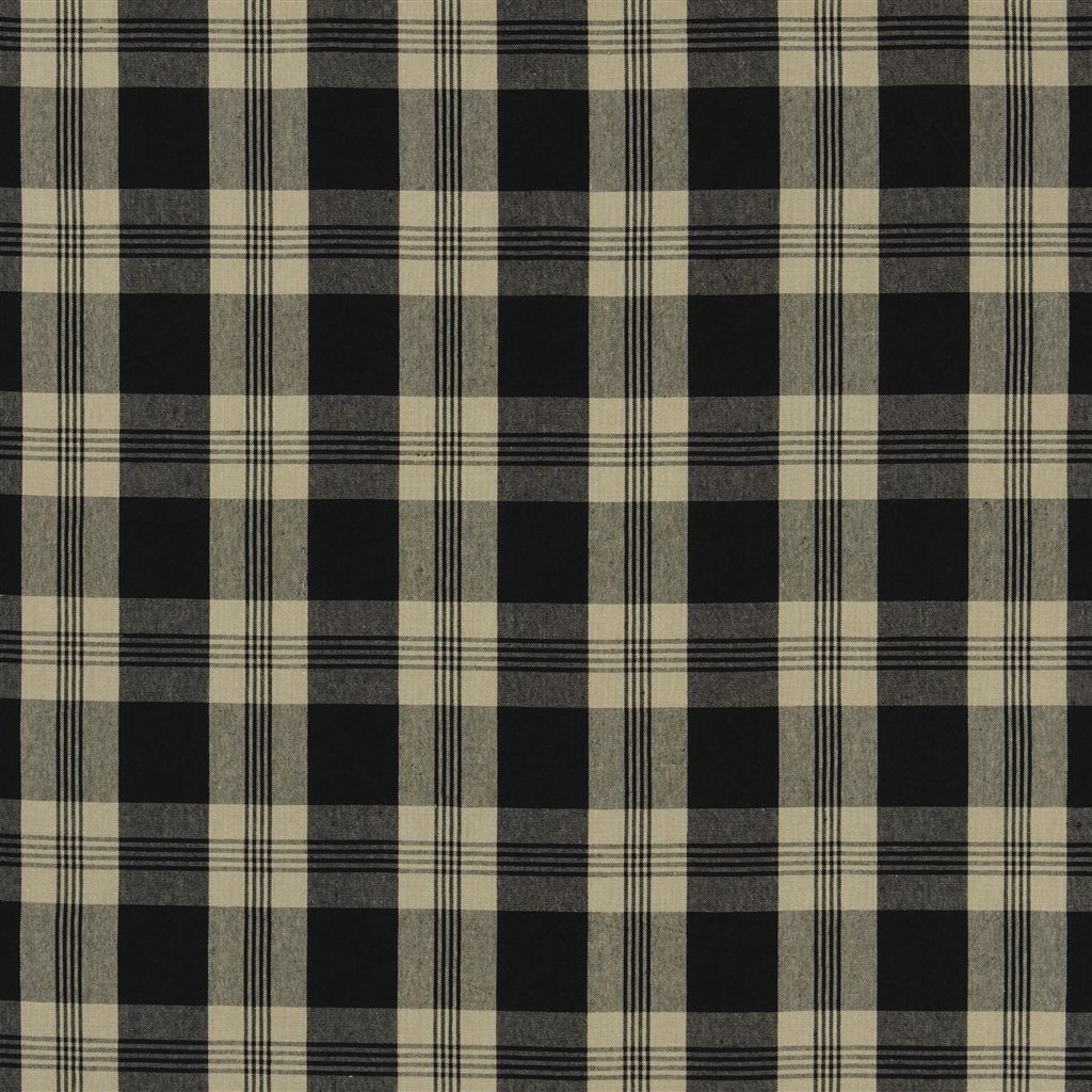 Mill Pond Check Black / Linen — Ralph Lauren Home