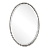 Sherise Brushed Nickel Oval Mirror - undefined
