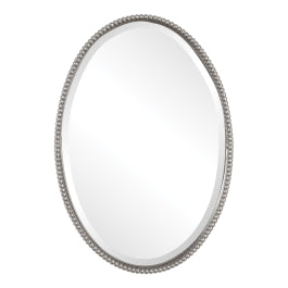 Sherise Brushed Nickel Oval Mirror