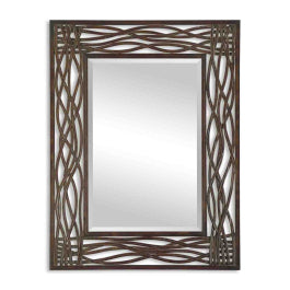 Dorigrass Brown Metal Mirror - undefined