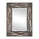 Dorigrass Brown Metal Mirror - undefined
