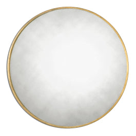 Junius Round Gold Mirror - undefined