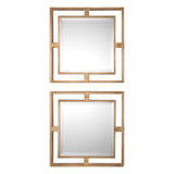 Allick Gold Square Mirrors S/2 - undefined