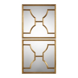 Misa Gold Square Mirrors S/2 - undefined