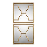 Misa Gold Square Mirrors S/2 - undefined