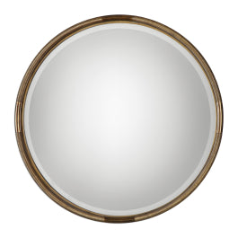 Finnick Iron Coil Round Mirror - undefined