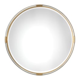 Mackai Round Gold Mirror - undefined