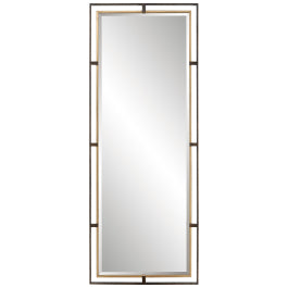 Carrizo Tall Bronze &amp; Gold Mirror