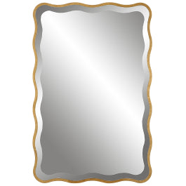 Aneta Gold Scalloped Mirror - undefined