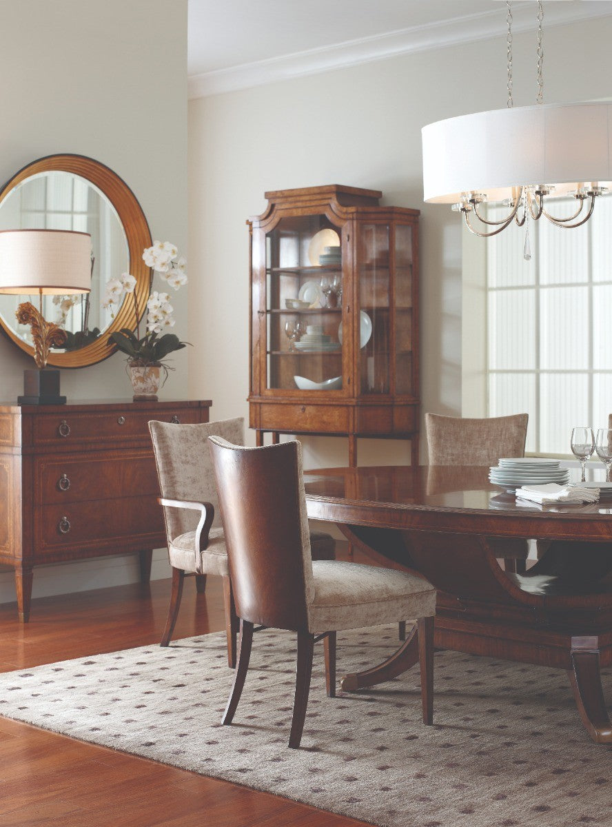 Round Mirror Modernist Stepped