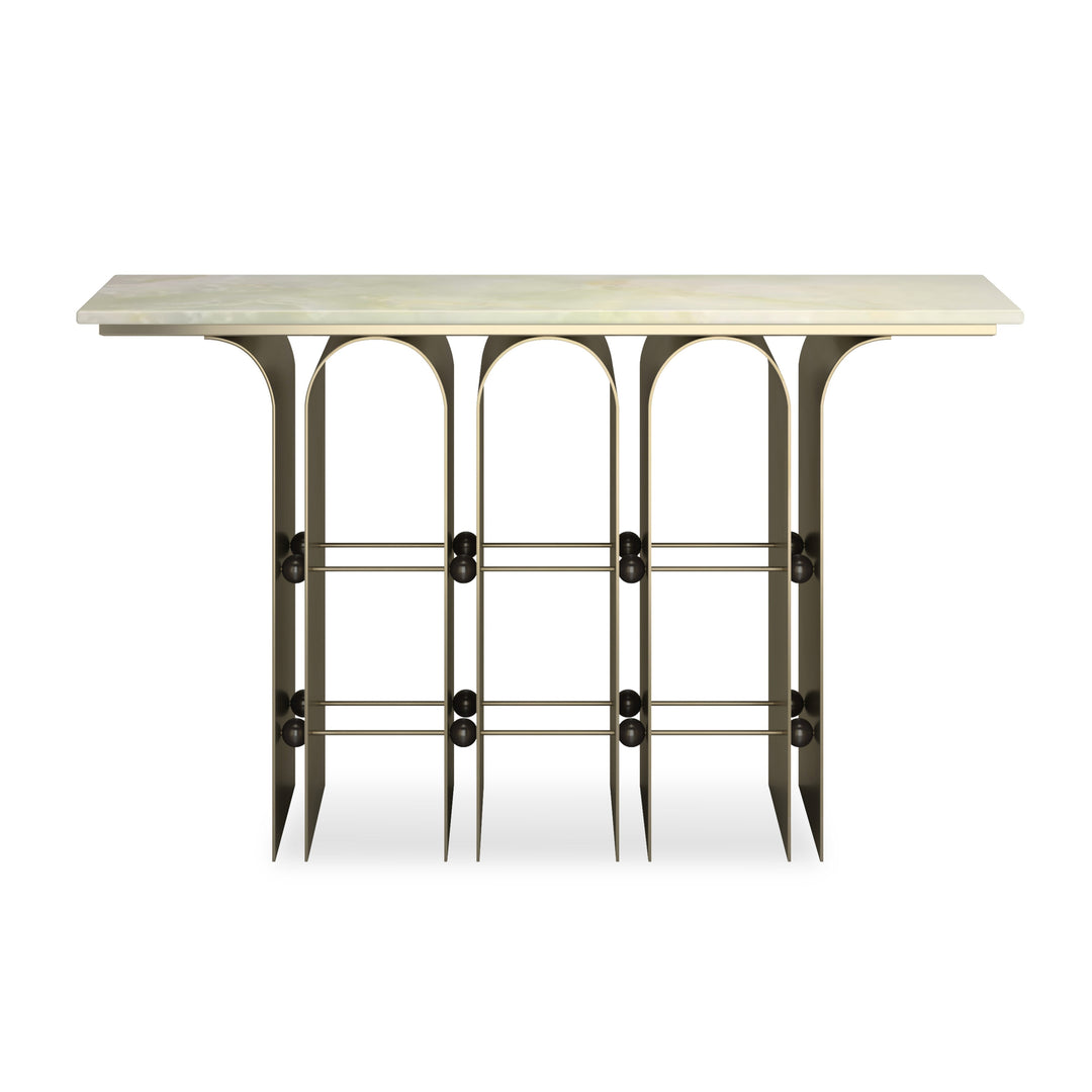 Bridges Console Table in Dark - Caracole