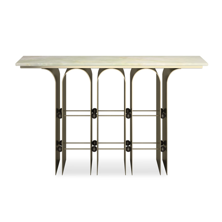 Bridges Console Table in Dark - Caracole