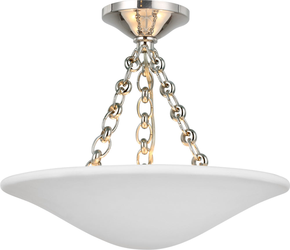 Mollino 16" Semi Plafond Polished Nickel
