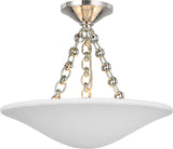 Mollino 16" Semi Plafond Polished Nickel
