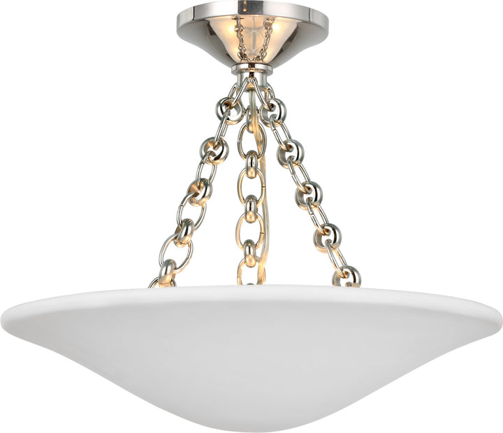 Mollino 16" Semi Plafond Polished Nickel