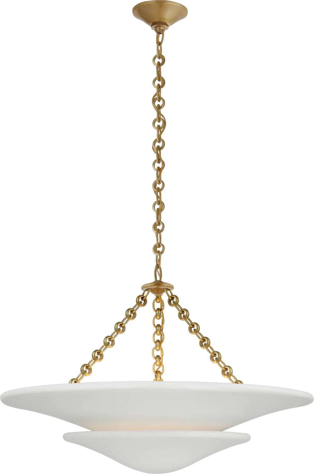 Mollino Medium Tiered Takkrona Antique-Burnished Brass