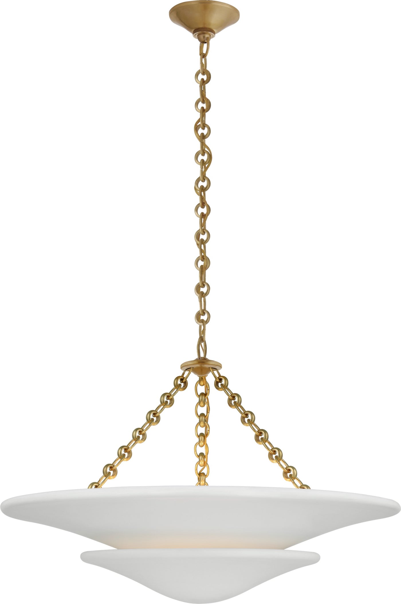 Mollino Medium Tiered Takkrona Antique-Burnished Brass