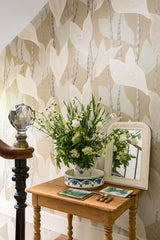Monstera room setting — Pierre Frey wallpaper